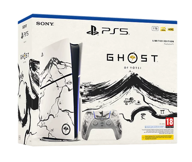 PlayStation®5 Console - Ghost of Yotei™ Black Limited Edition Bundle (model group - slim)